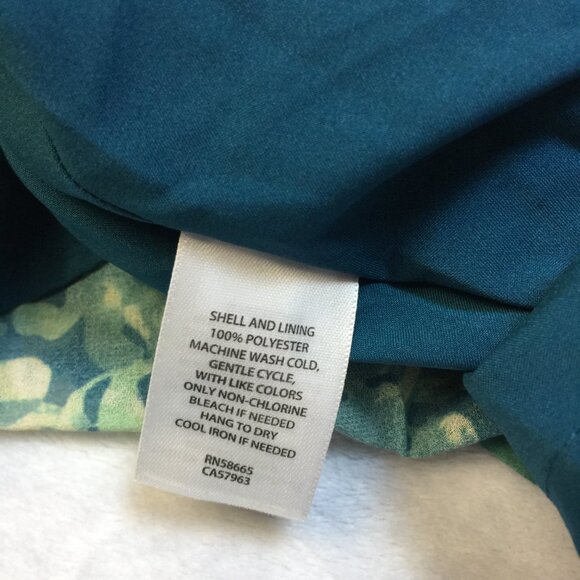 Chelsea 28 Pleated Midi Sundress Size XS Woman's Green Teal Becca Floral V-neck - Picture 6 of 16